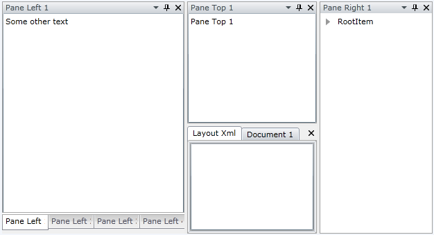 WPF RadDocking Initial Layout