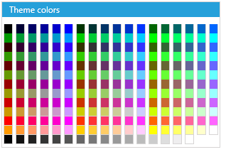 WPF RadColorPicker Default Palette