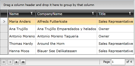 WPF RadDataPager Page Size 5