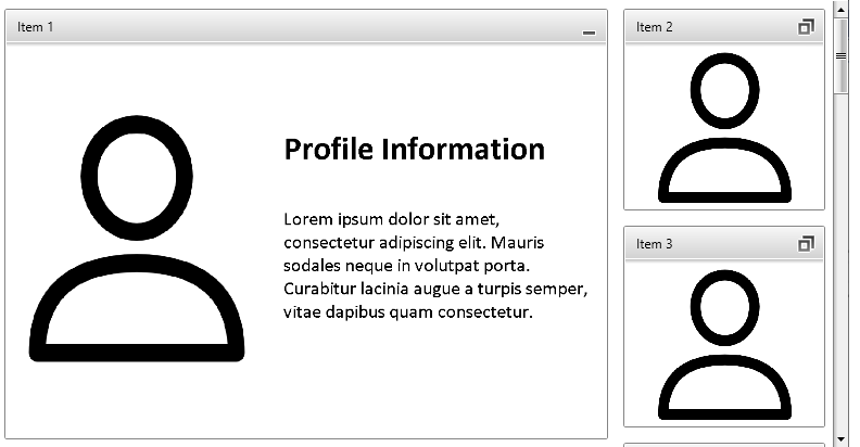 WPF RadTileView RadFluidContentControl with MVVM