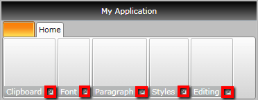 WPF RadRibbonView Dialog Launchers
