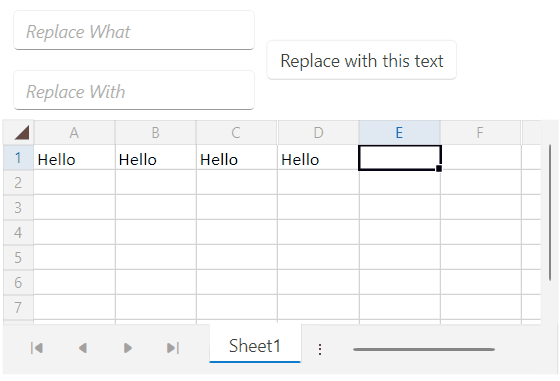 RadSpreadsheet with a custom find and replace logic