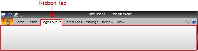 WPF RadRibbonView Ribbon Tab