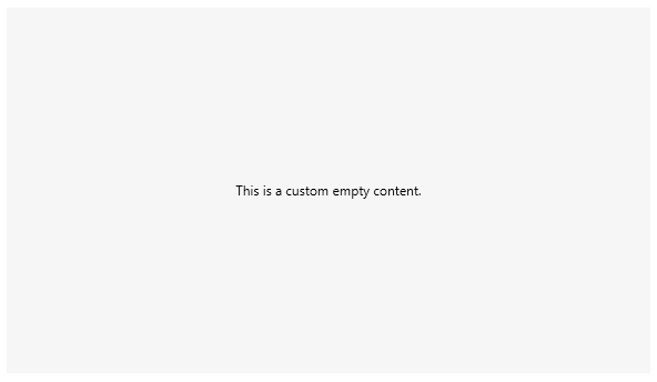 WPF RadChartView Custom Empty Content
