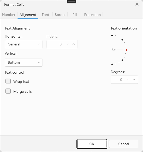 WPF RadSpreadsheet Text Orientation context menu