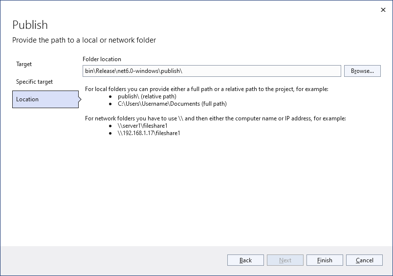 WPF Setup the Deploy Profile