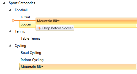 WPF RadTreeView Drag drop in action
