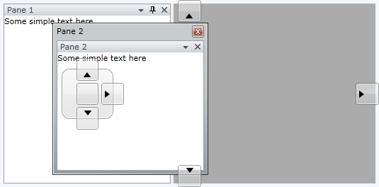 WPF RadDocking without Left Compass
