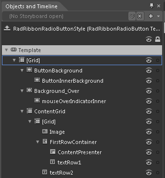Ribbon View Styling Radio Button Control Template
