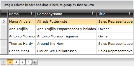 WPF RadDataPager DisplayMode PreviousNextNumeric