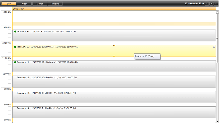 RadScheduleView with Custom AppointmentItemTemplate and ToolTipTemplate