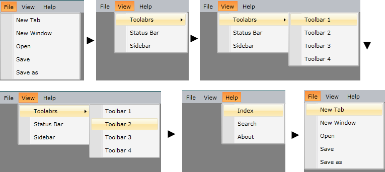 WPF RadMenu Keyboard Navigation with Arrow Keys