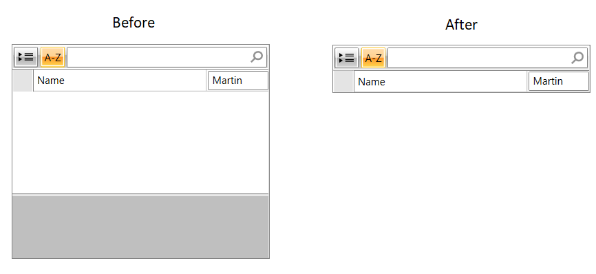 WPF RadPropertyGrid Remove Empty Space