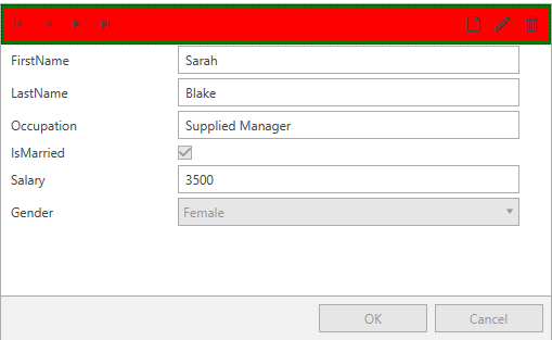 CollectionNavigator with custom style in the Office2016 theme