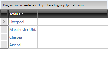 RadGridView with a hyperlink column