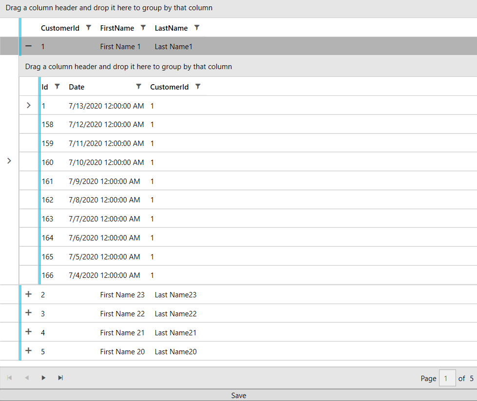 RadGridView and RadDataPager in the Fluent theme