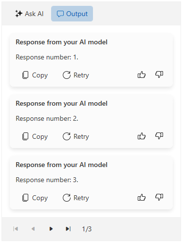 WPF RadAIPrompt with paged data in the output view