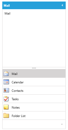 RadOutlookBar with Windows8 theme