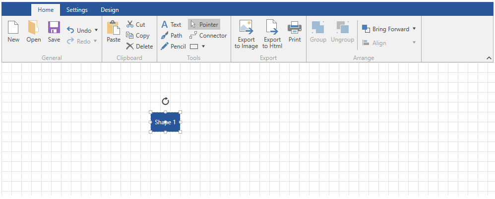 Diagram Ribbon Overview