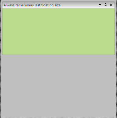 WPF RadDocking The Pane is docked: