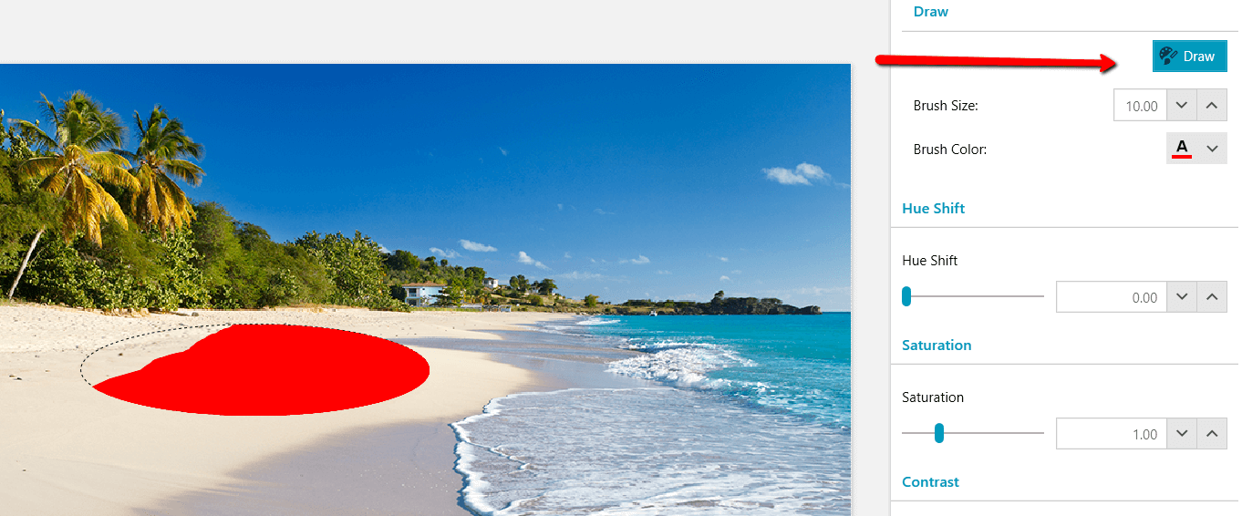 WPF RadImageEditor Drawing in the selection area