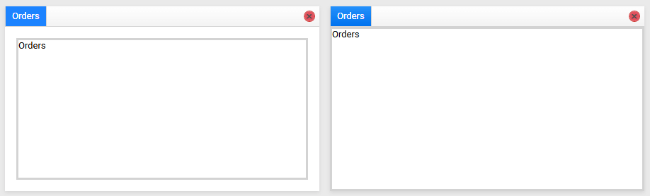 DocumentHost with and without the default padding in the Crystal theme