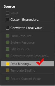 WPF RadTreeView Data Binding Menu Item