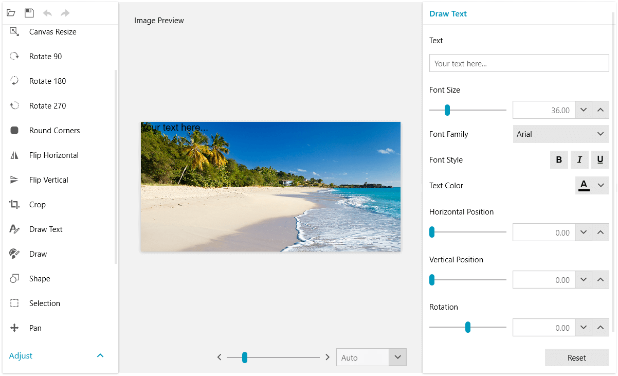 WPF RadImageEditor Blur settings UI in RadImageEditorUI