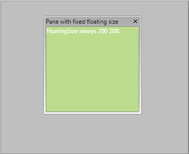 WPF RadDocking Floating Pane with a set FloatingSize: