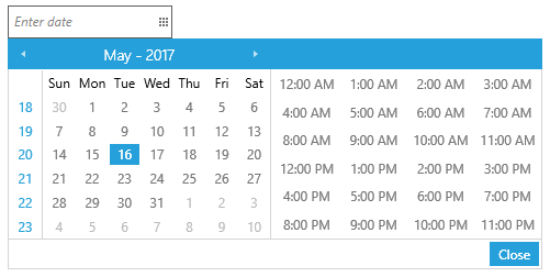 RadDateTimePicker with Windows8 theme