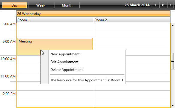 radscheduleview how to get clicked element-1