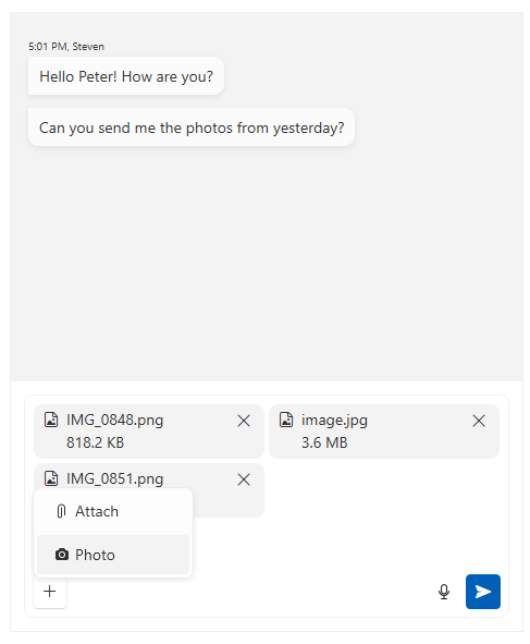 A picture showing the chat attachemnts