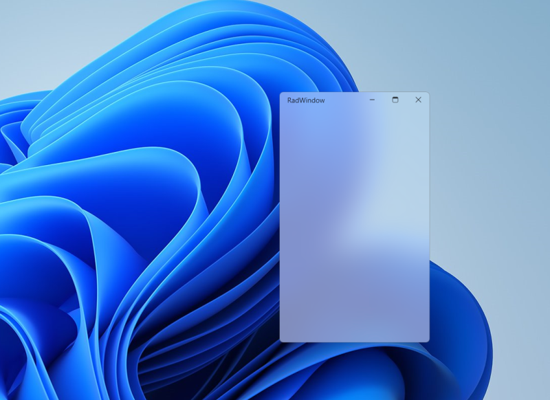RadWindow with Acrylic Effect