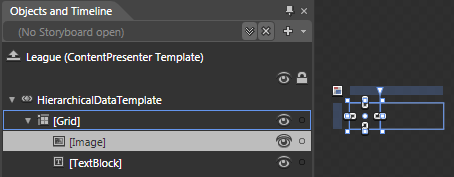WPF RadTreeView Image Control Object and Timeline