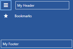 NavigationView Footer