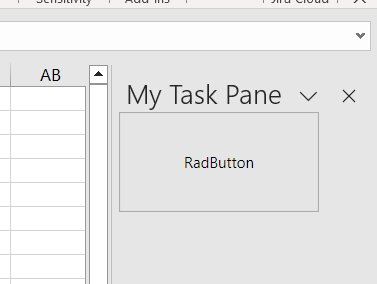 WPF Excel VSTO Add-in with a WinForms UserControl that hosts the WPFUserControl