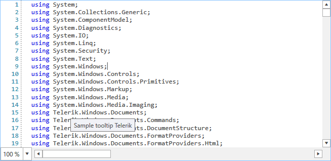 The custom tooltip tagger