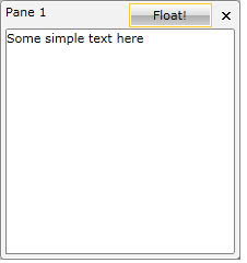 WPF RadDocking with Pane Header Button