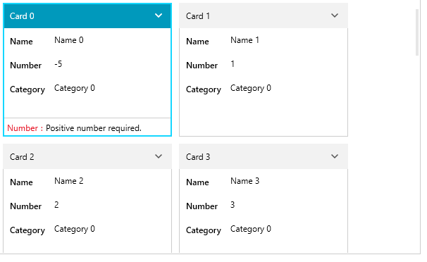 WPF RadCardView Data validation visual feedback when using data annotations