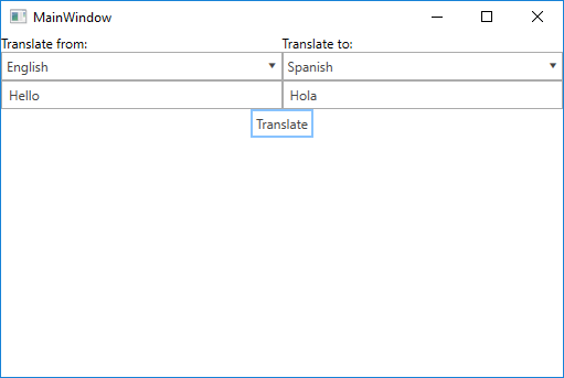 Google Cloud Translation example