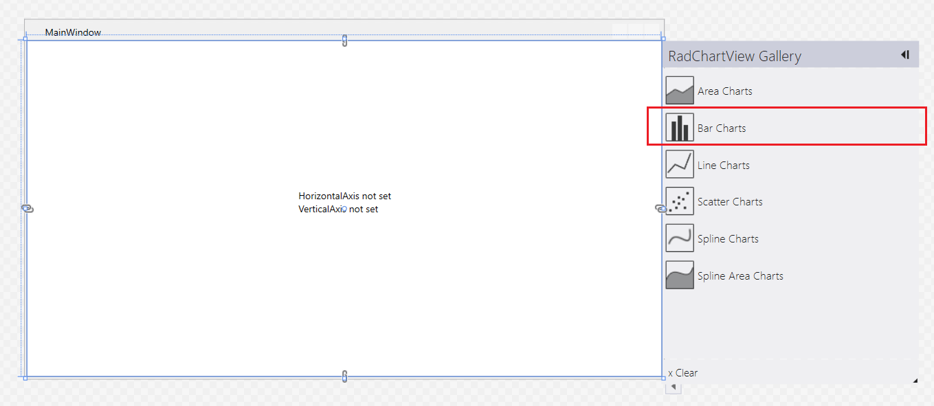 WPF RadChartView Design Time RadChartView Gallery