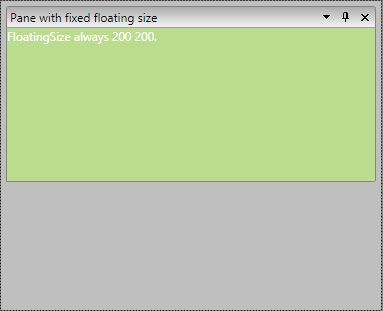 WPF RadDocking The Pane is docked: