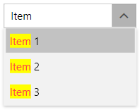 WPF RadComboBox with RadHighlightTextBlock