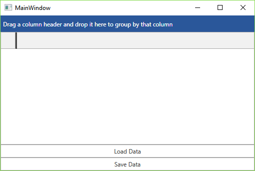 Blank RadGridView and two RadButtons
