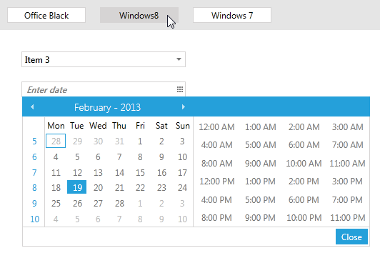 Controls with Windows8 Theme