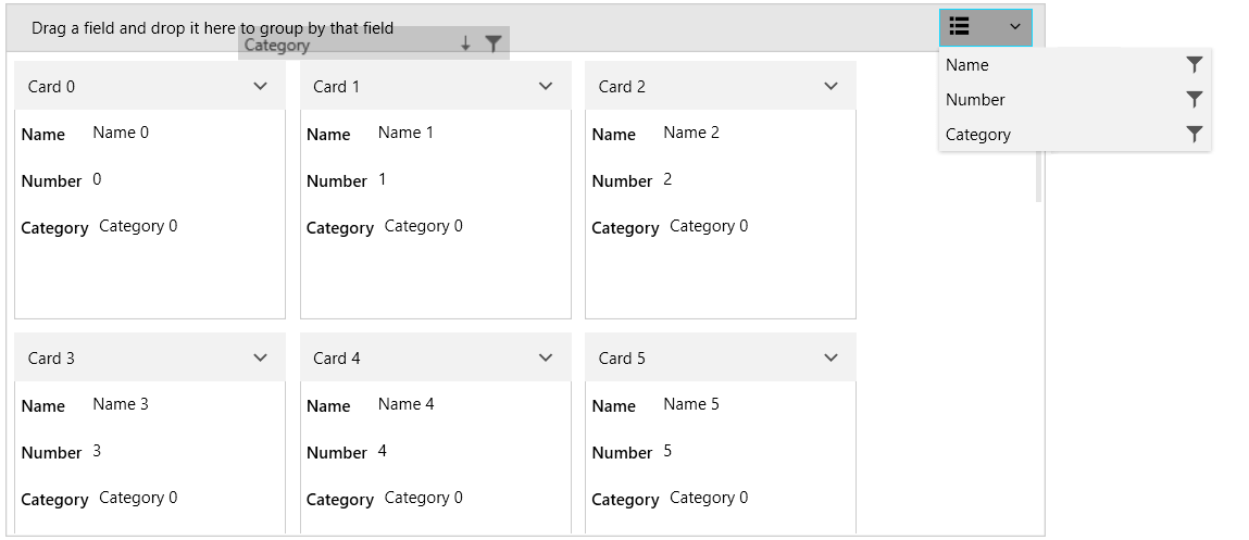 WPF RadCardView Dragging data field descriptor