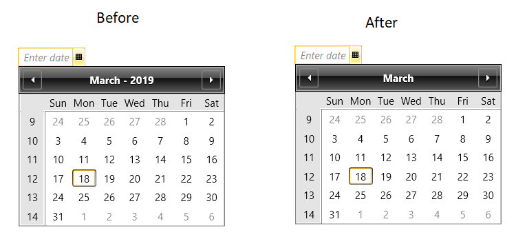 Before and after the style