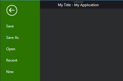 WPF RadRibbonView BackstagePosition property set to Office2013