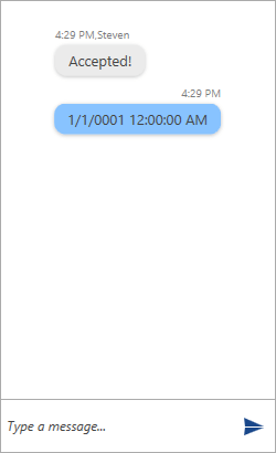 CalendarMessage with CancelResponseAction