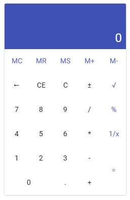 WPF RadCalculator with Material theme